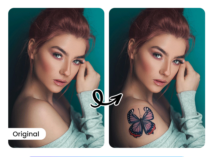 PhotoDirector - Tattoos virtuell testen